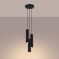 Pendelleuchte GU10 Schwarz Alu L:19,5 cm verstellbar