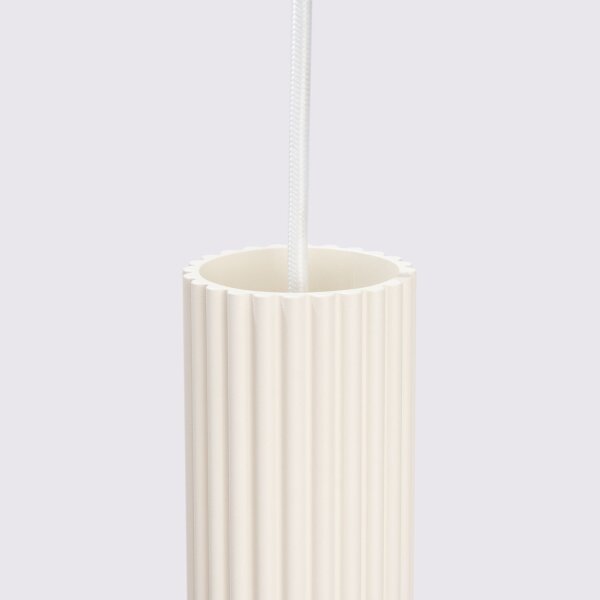 Hängelampe 2-flammig GU10 B: 30 cm schmal in Creme Modern