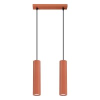 H&auml;ngelampe Rot 2-flammig B: 30 cm schmal H: max. 90 cm GU10