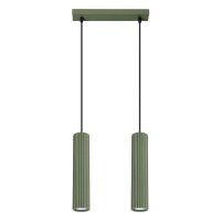 H&auml;ngeleuchte 30 cm breit 2-flammig GU10 Gr&uuml;n Modern aus Alu