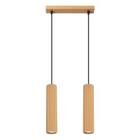 Pendelleuchte GU10 2-flammig aus Aluminium B: 30 cm in Gold