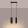 Suspension Noir L : 30 cm Aluminium GU10 2 flammes
