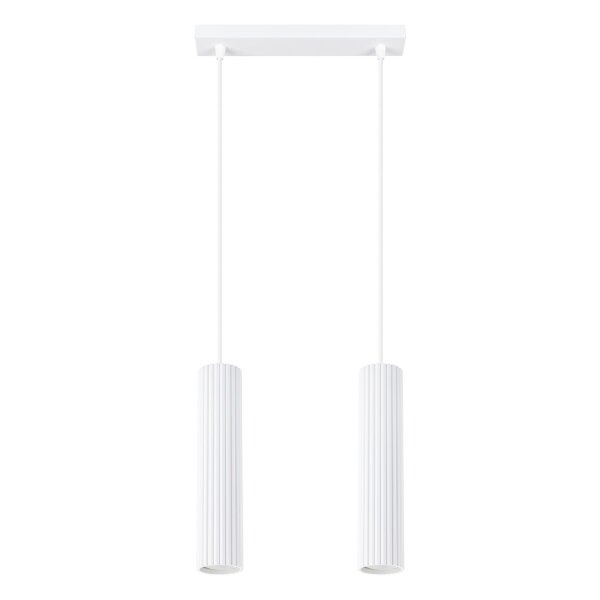 Weiße Hängeleuchte Modern aus Aluminium B: 30 cm 2x GU10 BERTA