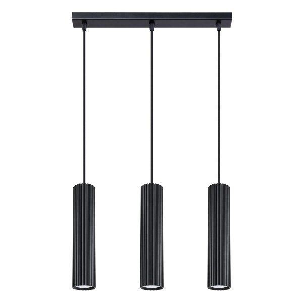 Pendelleuchte 3-flammig GU10 B: 45 cm Schwarz Modern BERTA
