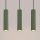 Lampe à suspendre en métal à 3 flammes GU10 L : 45 cm en vert Moderne