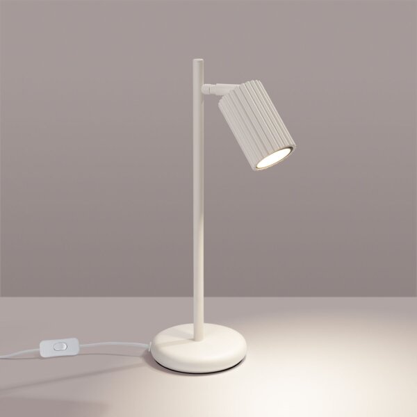 Lampe de bureau GU10 hauteur 43 cm en Crème Moderne Aluminium