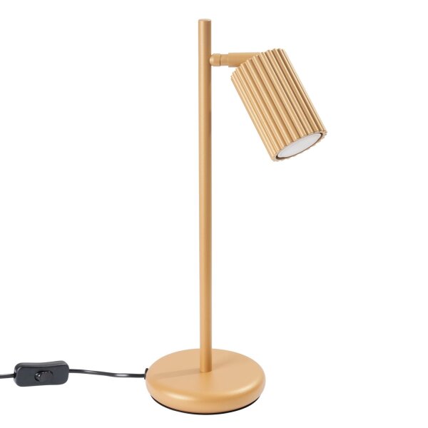 Lampe de table pivotante 43 cm de haut Aluminium doré GU10