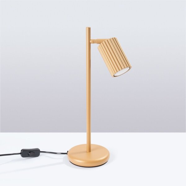 Lampe de table pivotante 43 cm de haut Aluminium doré GU10