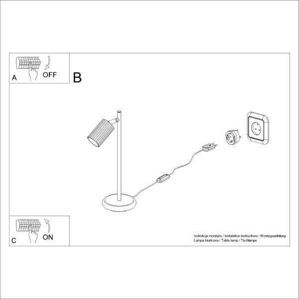 Lampe de bureau Noir H : 43 cm orientable Aluminium GU10