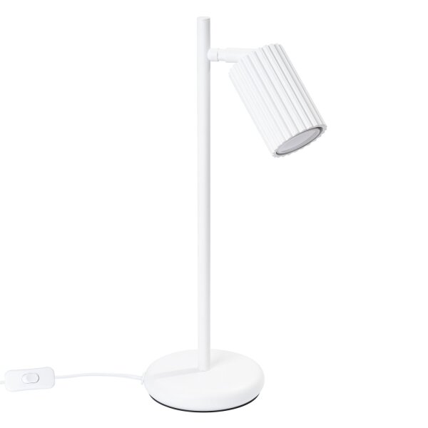Lampe de bureau Blanc Métal H : 43 cm orientable GU10