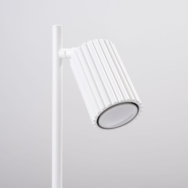 Lampe de bureau Blanc Métal H : 43 cm orientable GU10