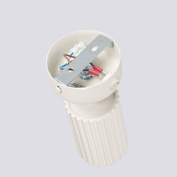 Wandleuchte schwenkbar GU10 B: 8 cm klein in Creme Modern