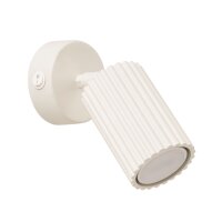 Wandleuchte schwenkbar GU10 B: 8 cm klein in Creme Modern