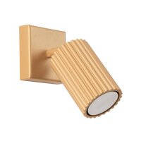 Wandlampe GU10 B: 8 cm klein schwenkbar aus Aluminium in Gold