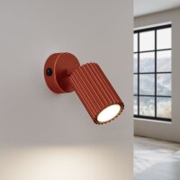 Applique murale petite L : 8 cm rouge orientable en...