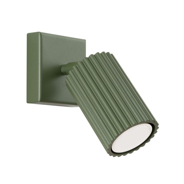 Applique murale petite L : 8 cm Vert orientable Aluminium GU10