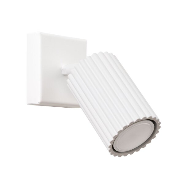 Kleine Wandlampe Weiß GU10 B:8 cm Alu schwenkbar
