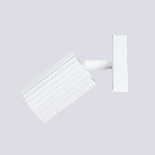 Kleine Wandlampe Weiß GU10 B:8 cm Alu schwenkbar