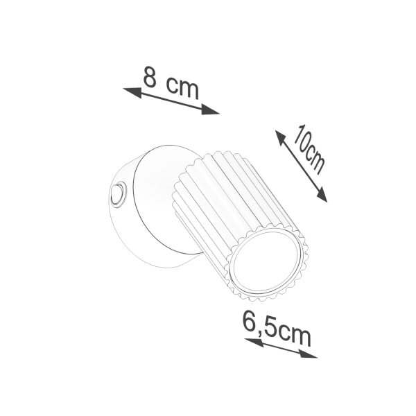 Spot Lampe Weiß GU10 B: 8 cm klein Aluminium schwenkbar
