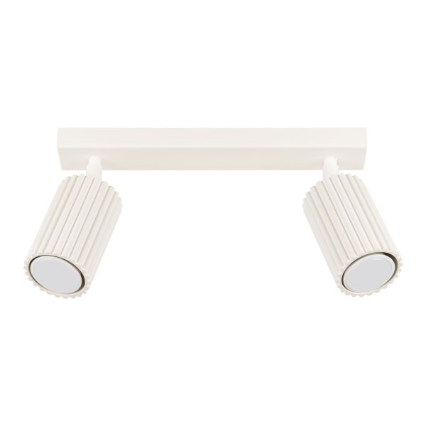 Deckenstrahler Creme flexibel GU10 2 flammig L:30 cm