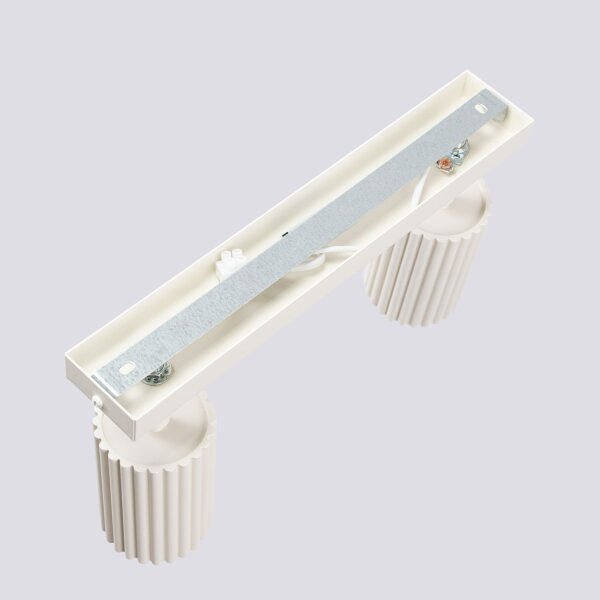 Deckenstrahler Creme flexibel GU10 2 flammig L:30 cm