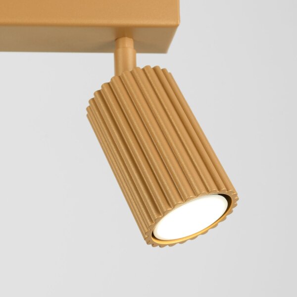 Deckenstrahler Gold flexibel GU10 2 flammig L:30 cm
