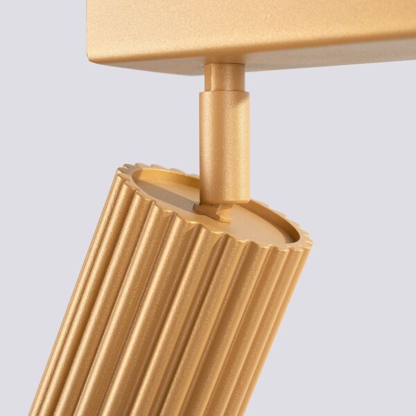 Deckenstrahler Gold flexibel GU10 2 flammig L:30 cm