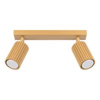 Deckenstrahler Gold flexibel GU10 2 flammig L:30 cm