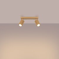 Deckenstrahler Gold flexibel GU10 2 flammig L:30 cm