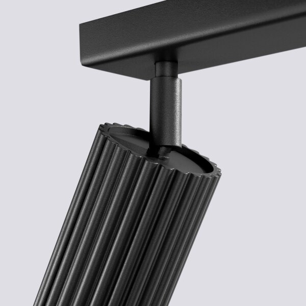 Deckenstrahler Modern B: 30 cm klein 2-flammig GU10 Schwarz