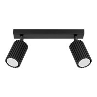 Deckenstrahler Modern B: 30 cm klein 2-flammig GU10 Schwarz