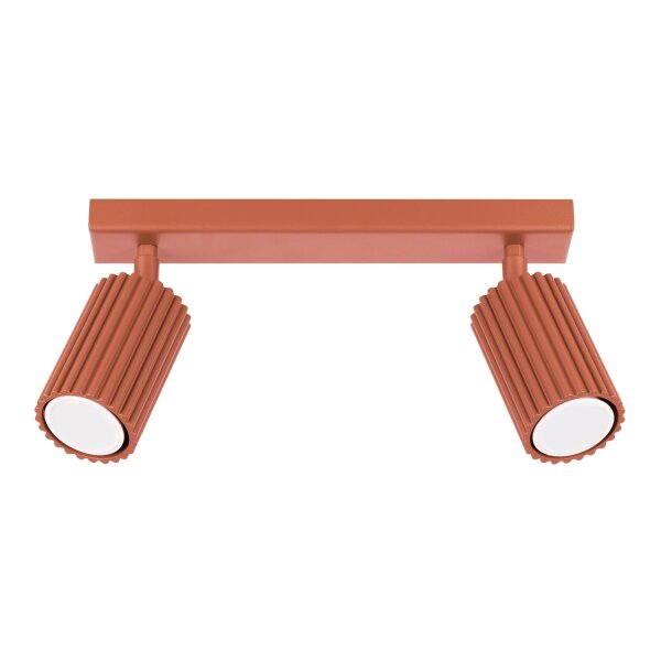 Plafonnier orientable L : 30 cm petit 2-flamme GU10 rouge