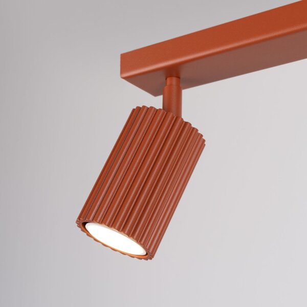 Plafonnier orientable L : 30 cm petit 2-flamme GU10 rouge
