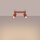 Plafonnier orientable L : 30 cm petit 2-flamme GU10 rouge