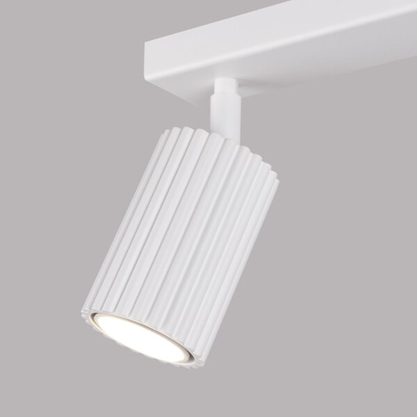 Deckenstrahler Weiß beweglich GU10 2 flammig L:30 cm