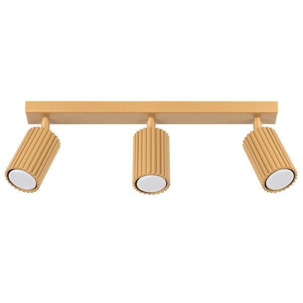 Moderner Deckenstrahler 3-flammig GU10 B: 45 cm in Gold