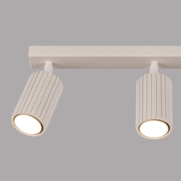 Deckenstrahler GU10 3-flammig Creme L:45 cm verstellbar