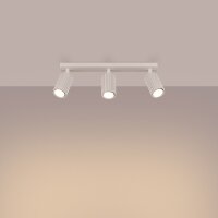 Deckenstrahler GU10 3-flammig Creme L:45 cm verstellbar