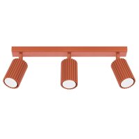 Deckenstrahler GU10 3-flammig Rot L:45 cm verstellbar