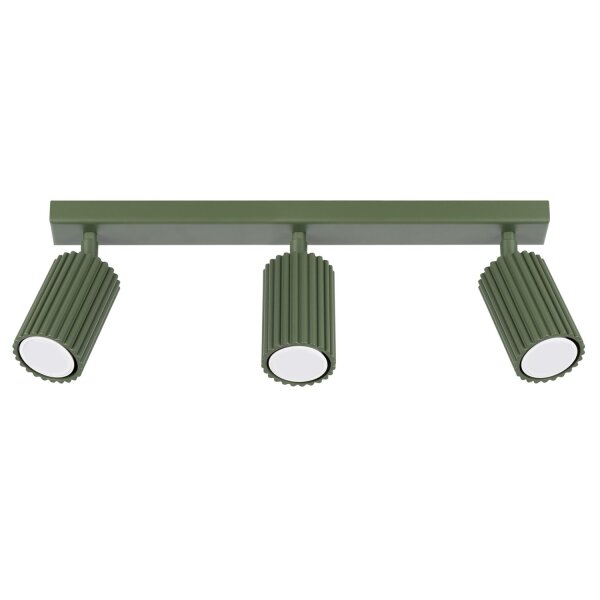 Deckenspot GU10 3-flammig Grün L:45 cm beweglich