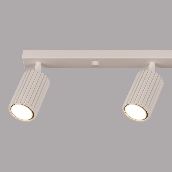 Spot de plafond moderne à 4 flammes GU10 L : 81 cm en crème