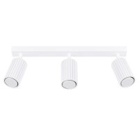 Deckenspot GU10 3-flammig Wei&szlig; L:45 cm schwenkbar