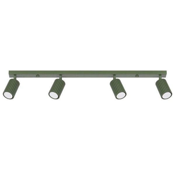 Deckenstrahler Modern GU10 4-flammig 81 cm lang in Grün