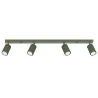 Deckenstrahler Modern GU10 4-flammig 81 cm lang in Gr&uuml;n