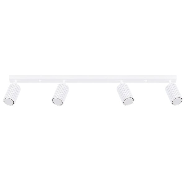 Deckenstrahler Weiß 4-flammig GU10 81 cm lang schwenkbar