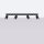 Plafonnier noir 4-flamme GU10 81 cm long Moderne