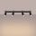Plafonnier noir 4-flamme GU10 81 cm long Moderne