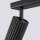 Plafonnier noir 4-flamme GU10 81 cm long Moderne