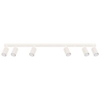 Deckenstrahler Modern 6-flammig GU10 117 cm lang in Creme