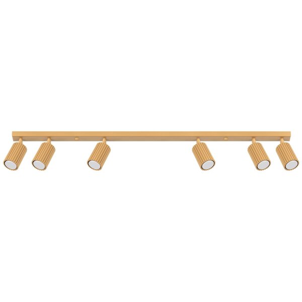 GU10 Deckenspot schwenkbar Gold 117 cm länglich Alu